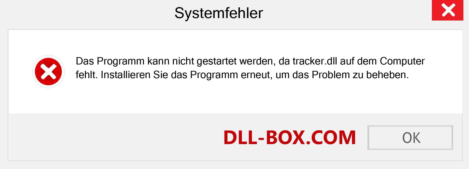 tracker.dll-Datei fehlt?. Download für Windows 7, 8, 10 - Fix tracker dll Missing Error unter Windows, Fotos, Bildern