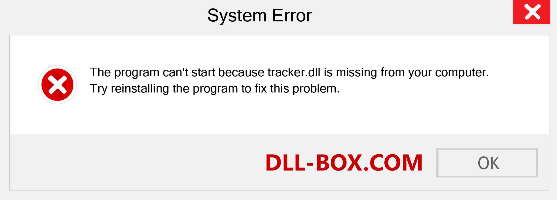  tracker.dll file is missing?. Download for Windows 7, 8, 10 - Fix  tracker dll Missing Error on Windows, photos, images